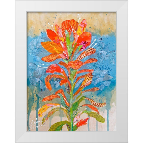 Indian Paintbrush Collage I White Modern Wood Framed Art Print by St. Hilaire, Elizabeth