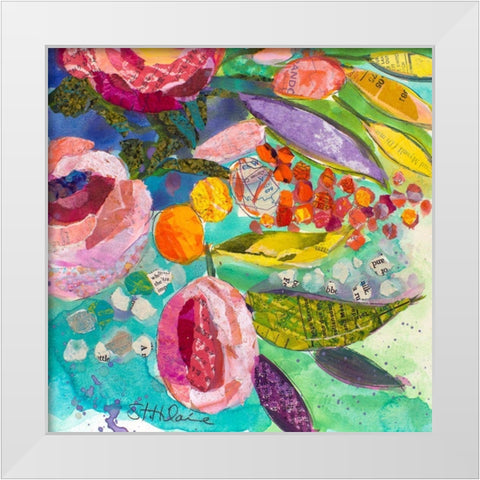 Bold Blooms III White Modern Wood Framed Art Print by St. Hilaire, Elizabeth