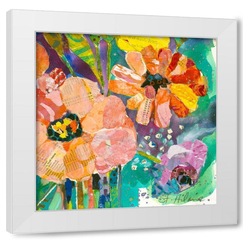 Bold Blooms IV White Modern Wood Framed Art Print by St. Hilaire, Elizabeth