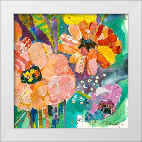 Bold Blooms IV White Modern Wood Framed Art Print by St. Hilaire, Elizabeth