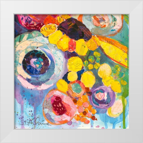 Bold Blooms V White Modern Wood Framed Art Print by St. Hilaire, Elizabeth