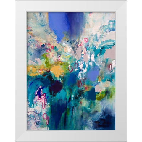 Ultramarine I White Modern Wood Framed Art Print by Gardner, Jennifer