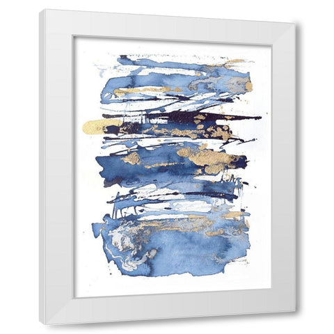 Blue Rapture I White Modern Wood Framed Art Print by Contacessi, Julia