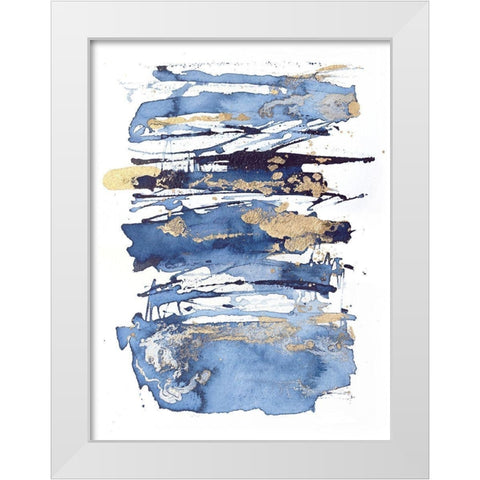 Blue Rapture I White Modern Wood Framed Art Print by Contacessi, Julia