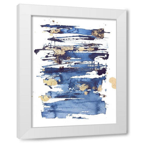 Blue Rapture II White Modern Wood Framed Art Print by Contacessi, Julia