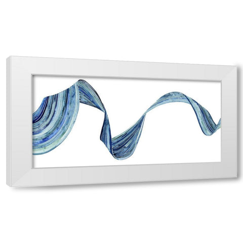 Blue Rush I White Modern Wood Framed Art Print by Popp, Grace