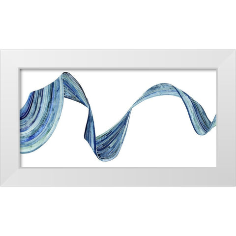 Blue Rush I White Modern Wood Framed Art Print by Popp, Grace