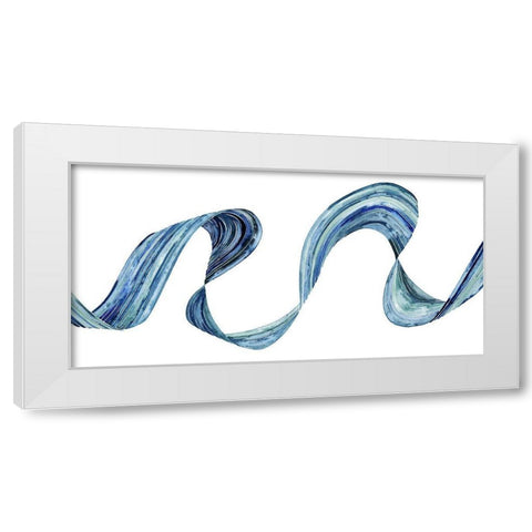 Blue Rush II White Modern Wood Framed Art Print by Popp, Grace