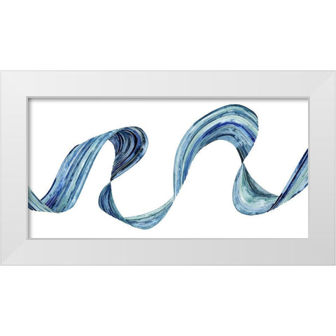 Blue Rush II White Modern Wood Framed Art Print by Popp, Grace