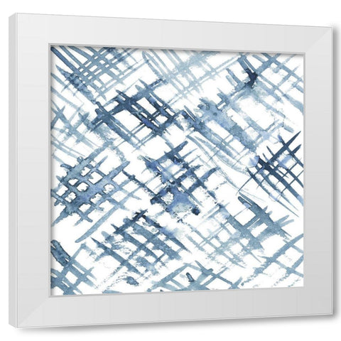 Indigo Ripple VIII White Modern Wood Framed Art Print by Popp, Grace