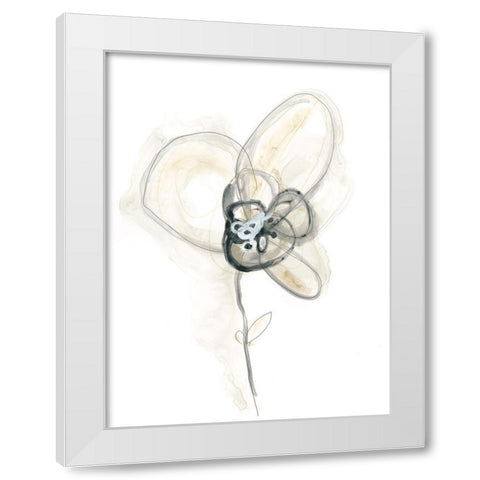 Monochrome Floral Study I White Modern Wood Framed Art Print by Vess, June Erica