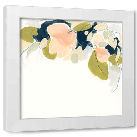 Floral Vale II White Modern Wood Framed Art Print by Vess, June Erica