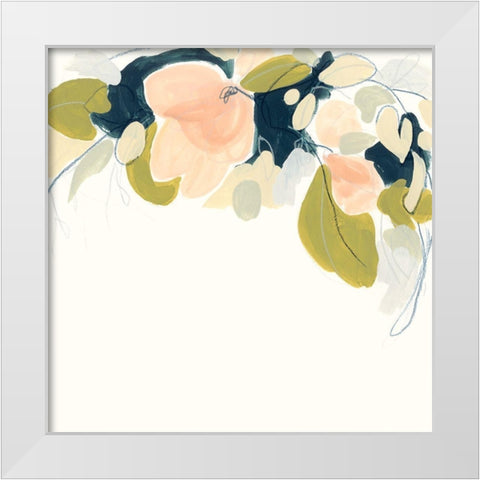 Floral Vale II White Modern Wood Framed Art Print by Vess, June Erica