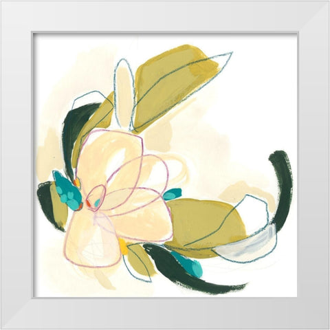 Abstract Orchid III White Modern Wood Framed Art Print by Vess, June Erica