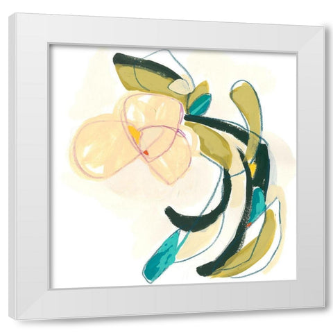 Abstract Orchid IV White Modern Wood Framed Art Print by Vess, June Erica