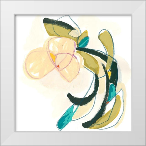 Abstract Orchid IV White Modern Wood Framed Art Print by Vess, June Erica