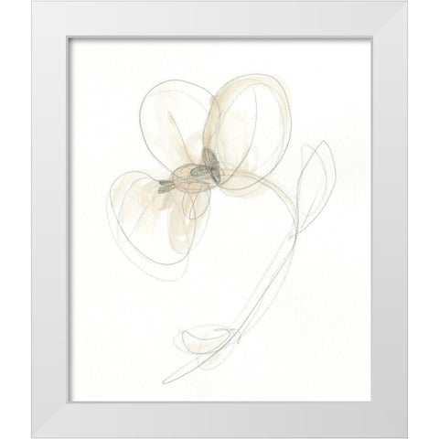 Garden Gestures I White Modern Wood Framed Art Print by Vess, June Erica