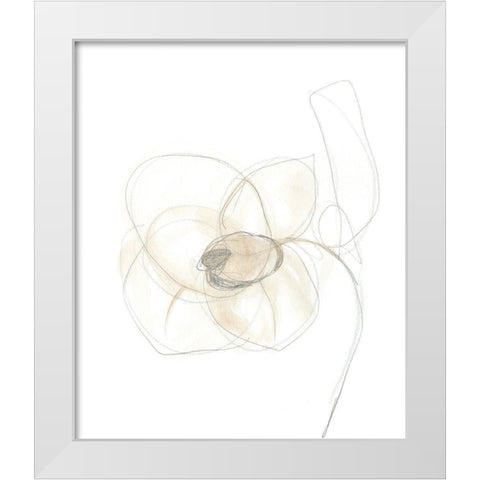 Garden Gestures III White Modern Wood Framed Art Print by Vess, June Erica