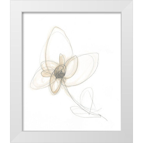 Garden Gestures IX White Modern Wood Framed Art Print by Vess, June Erica