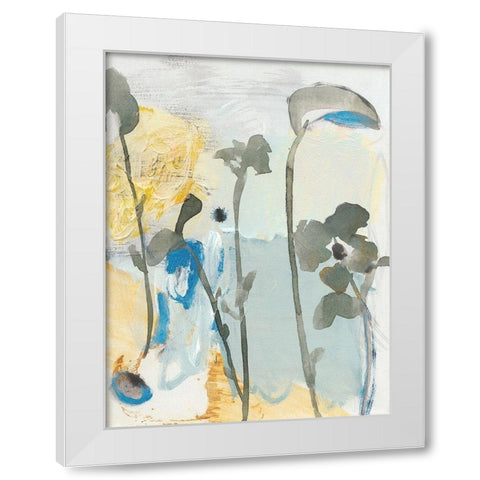 Moody Floral I White Modern Wood Framed Art Print by Fuchs, Jodi