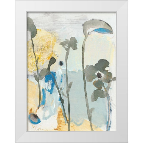 Moody Floral I White Modern Wood Framed Art Print by Fuchs, Jodi