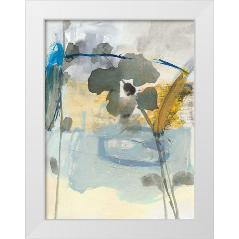 Moody Floral II White Modern Wood Framed Art Print by Fuchs, Jodi