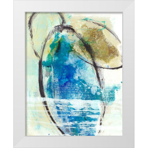 Elliptical Abstract II White Modern Wood Framed Art Print by Fuchs, Jodi