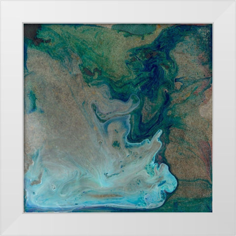 Barrier Island I White Modern Wood Framed Art Print by Ludwig, Alicia