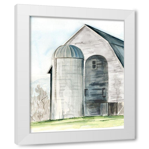 Weathered Barn I White Modern Wood Framed Art Print by Parker, Jennifer Paxton