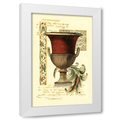 Transitional Urn II White Modern Wood Framed Art Print by Vision Studio