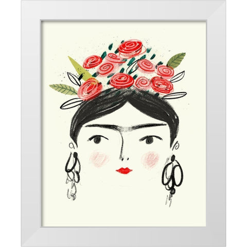 Fridas Dreams II White Modern Wood Framed Art Print by Borges, Victoria