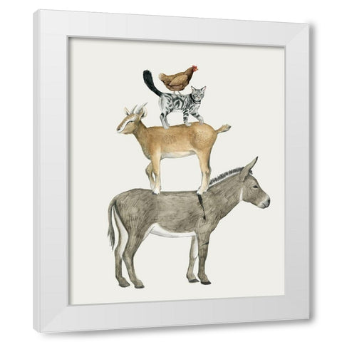 Farmland Family I White Modern Wood Framed Art Print by Popp, Grace