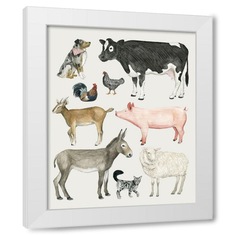 Farmland Family III White Modern Wood Framed Art Print by Popp, Grace