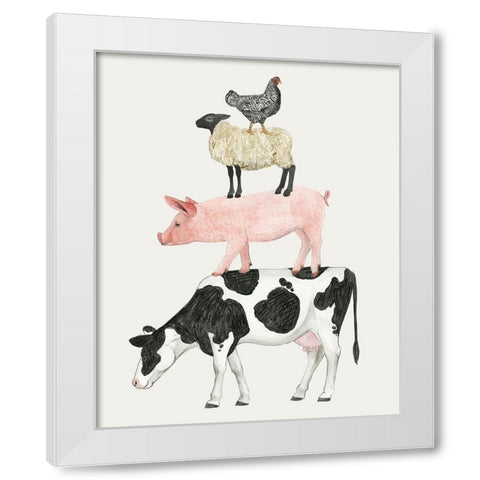 Farmland Family VI White Modern Wood Framed Art Print by Popp, Grace