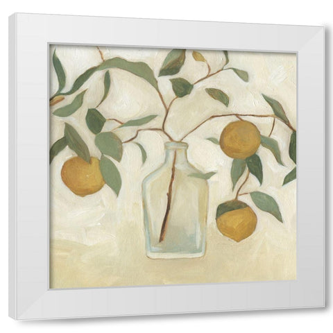 Greenery Still Life I White Modern Wood Framed Art Print by Scarvey, Emma