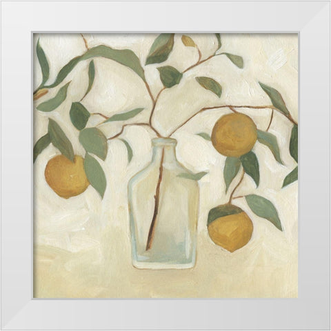 Greenery Still Life I White Modern Wood Framed Art Print by Scarvey, Emma