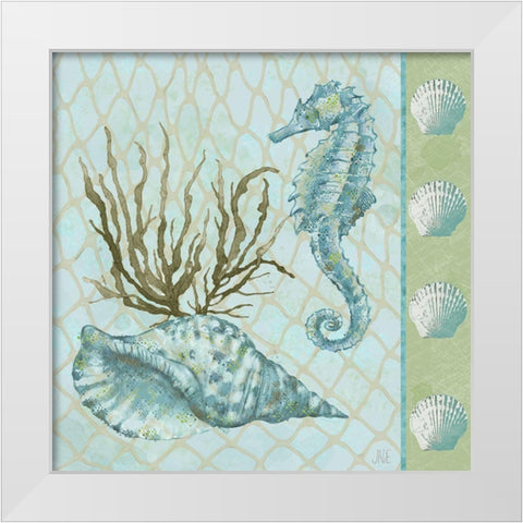 Under Sea I White Modern Wood Framed Art Print by Reynolds, Jade