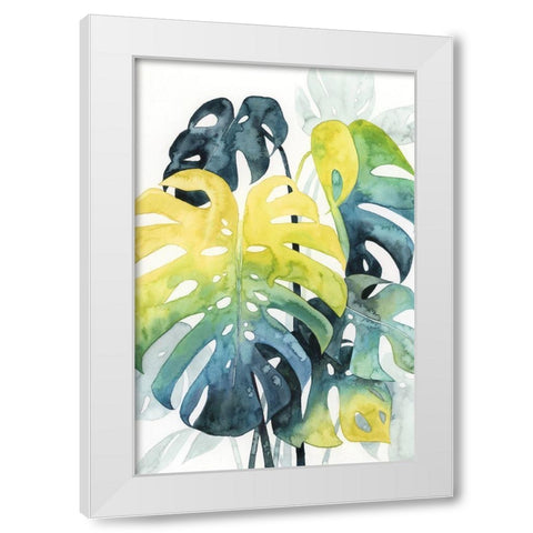 Sunset Palm Composition I White Modern Wood Framed Art Print by Popp, Grace