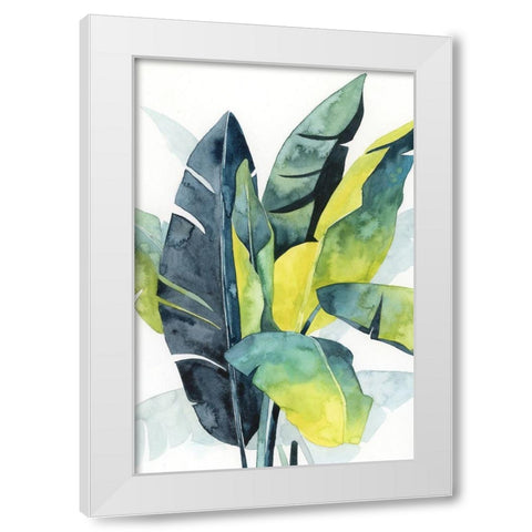 Sunset Palm Composition III White Modern Wood Framed Art Print by Popp, Grace