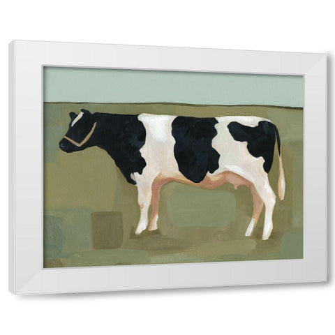 Custom Bovine Portrait II White Modern Wood Framed Art Print by Scarvey, Emma