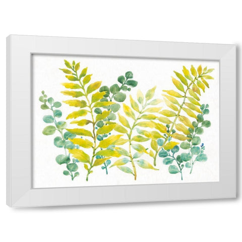 Mixed Greenery II White Modern Wood Framed Art Print by OToole, Tim