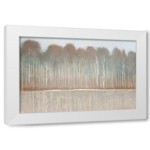 Along the River Bank I White Modern Wood Framed Art Print by OToole, Tim