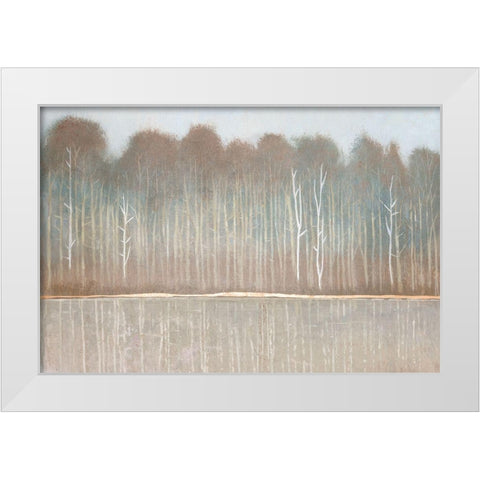 Along the River Bank I White Modern Wood Framed Art Print by OToole, Tim