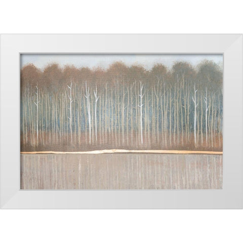 Along the River Bank II White Modern Wood Framed Art Print by OToole, Tim