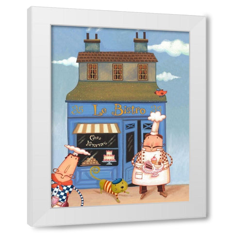 Cafe Chef I White Modern Wood Framed Art Print by Eisner, Viv