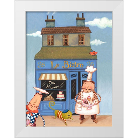 Cafe Chef I White Modern Wood Framed Art Print by Eisner, Viv