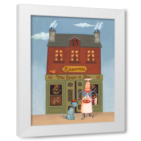 Cafe Chef IV White Modern Wood Framed Art Print by Eisner, Viv