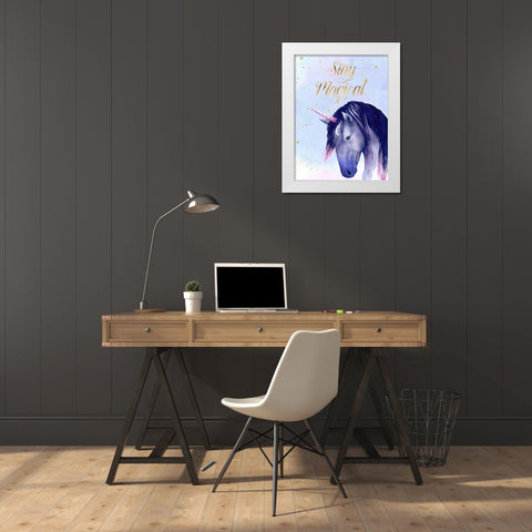 Unicorn Universe  I White Modern Wood Framed Art Print by Popp, Grace