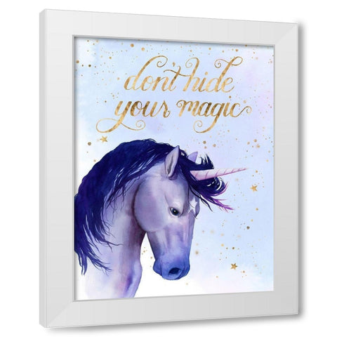 Unicorn Universe  II White Modern Wood Framed Art Print by Popp, Grace