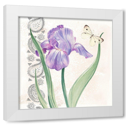 Flowers and Lace III White Modern Wood Framed Art Print by Parker, Jennifer Paxton